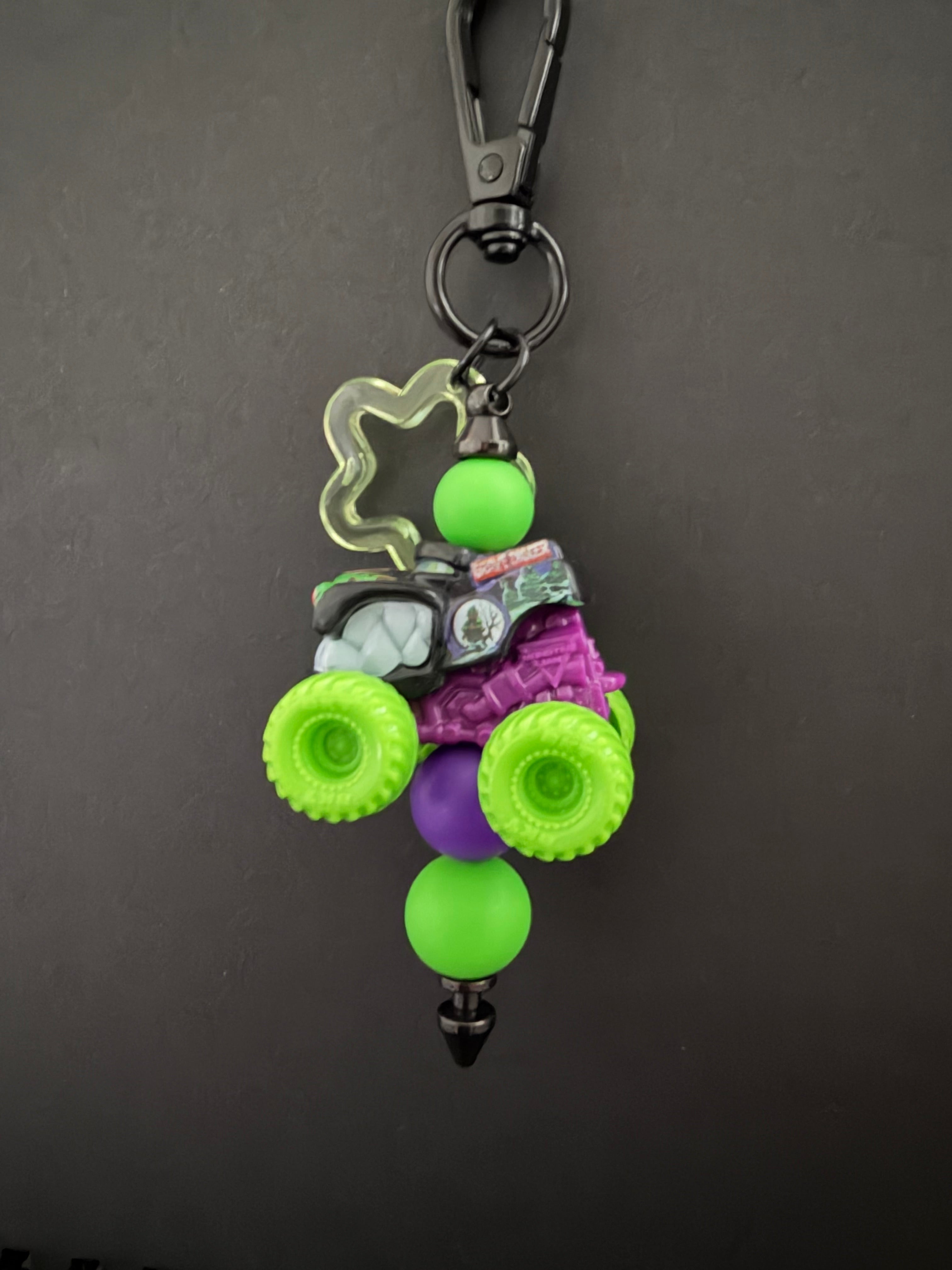 Personalized Monster Jam Mini Keychain & Bag Charm